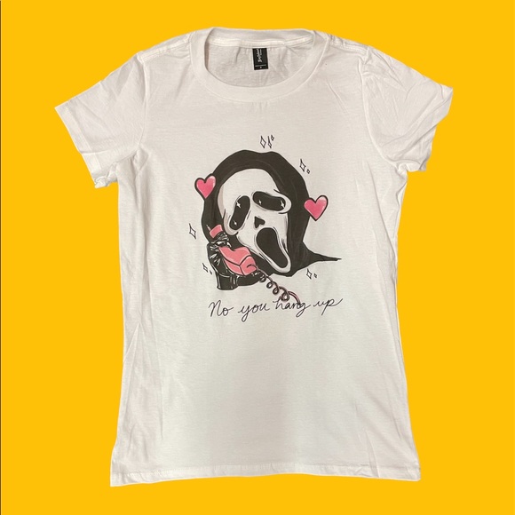 Ghost face womens graphic tshirt - Picture 1 of 2